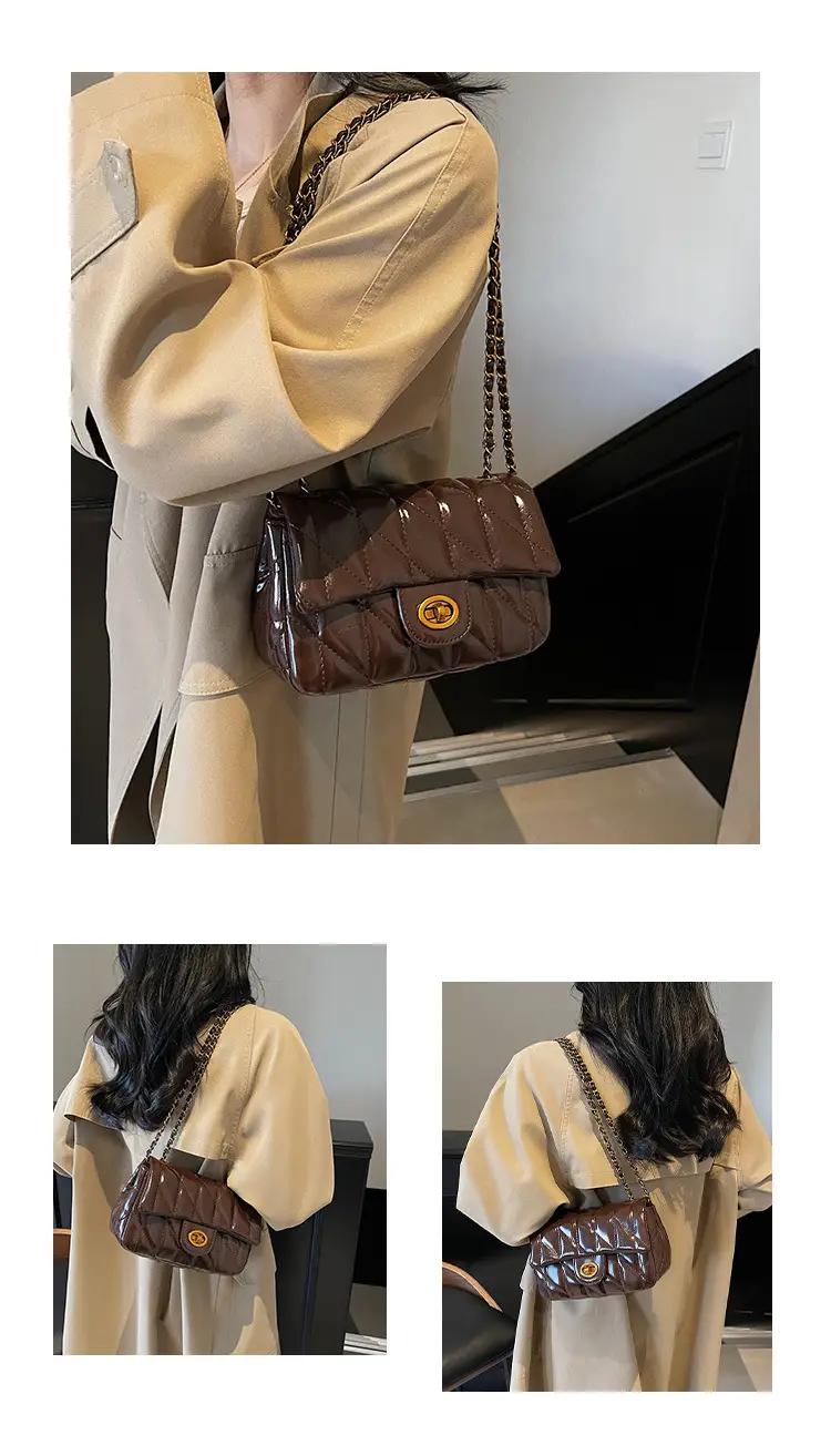 Black Quilted Chain Shoulder Bag for Women 2024 — feature 7