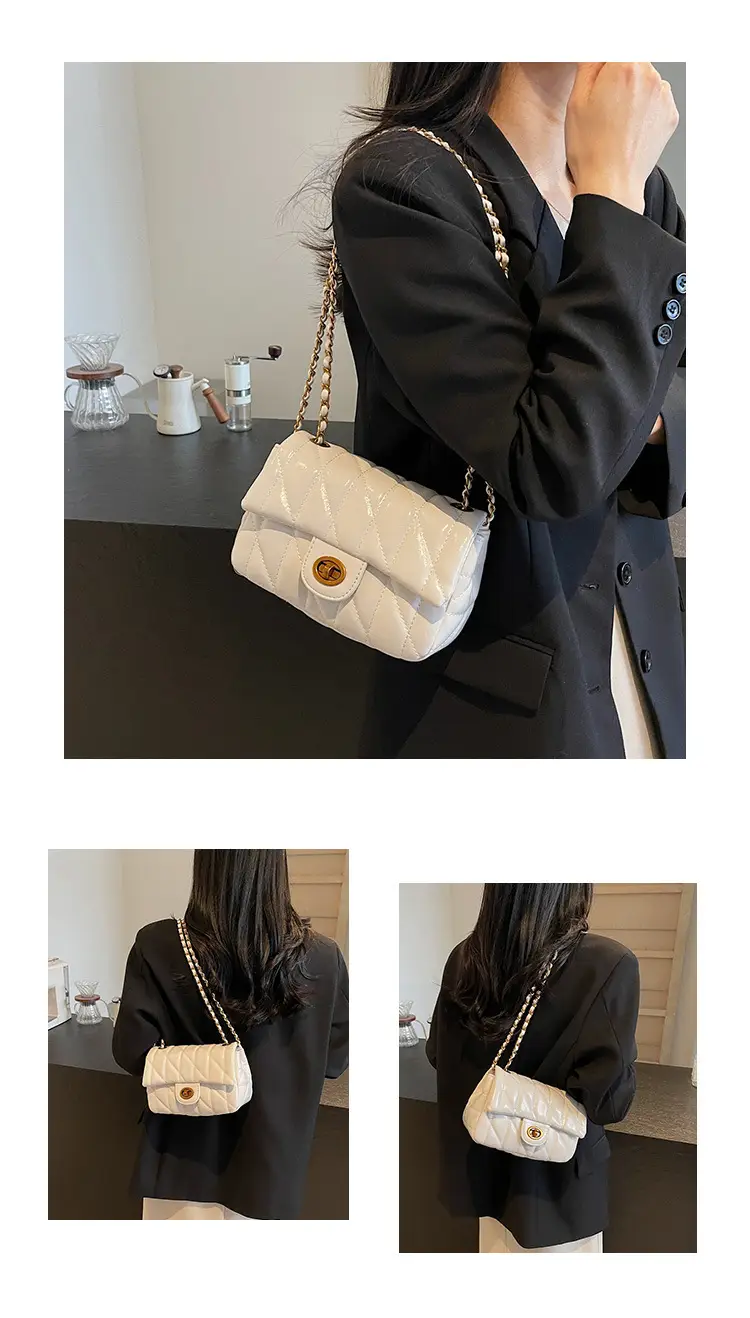 Black Quilted Chain Shoulder Bag for Women 2024 — feature 9