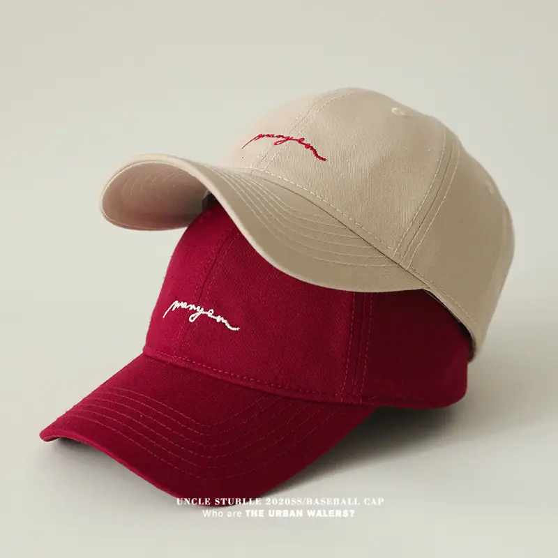 Men's Black Embroidered Baseball Cap with Big Head — feature 10
