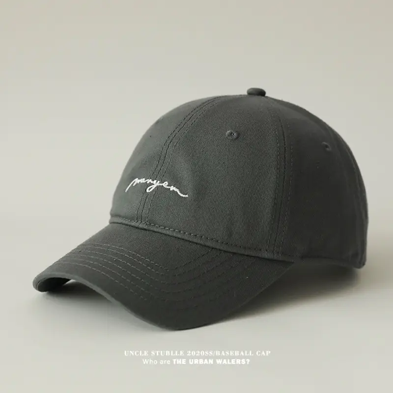 Men's Black Embroidered Baseball Cap with Big Head — feature 13