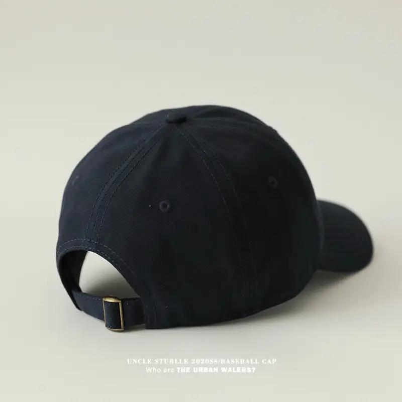 Men's Black Embroidered Baseball Cap with Big Head — feature 16