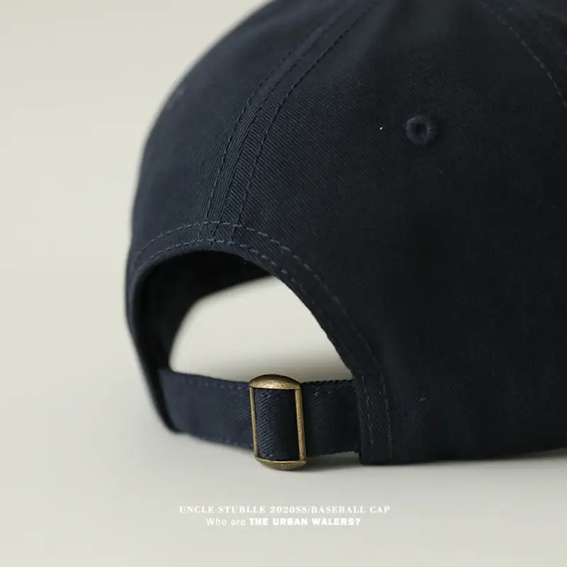 Men's Black Embroidered Baseball Cap with Big Head — feature 17