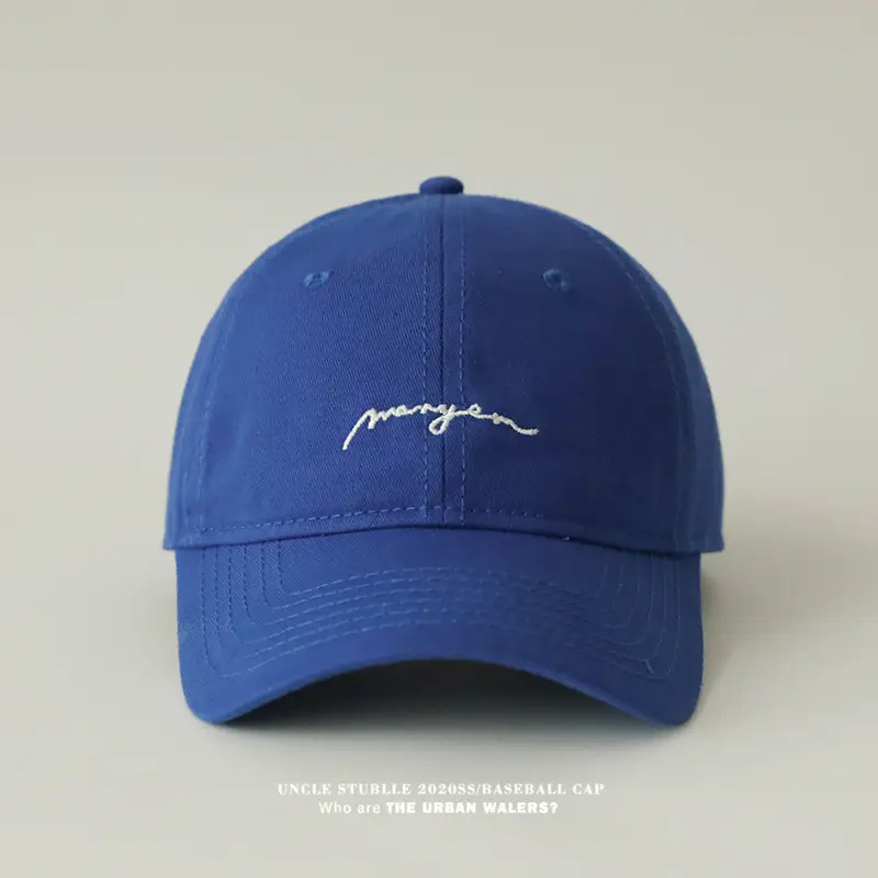 Men's Black Embroidered Baseball Cap with Big Head — feature 4