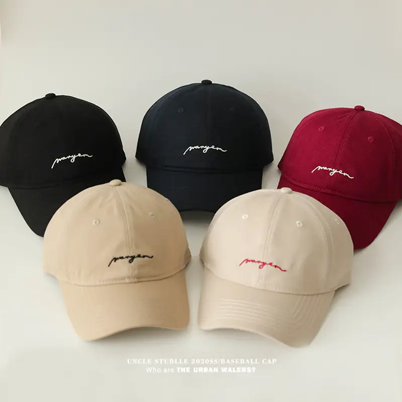 Men's Black Embroidered Baseball Cap with Big Head — feature 5