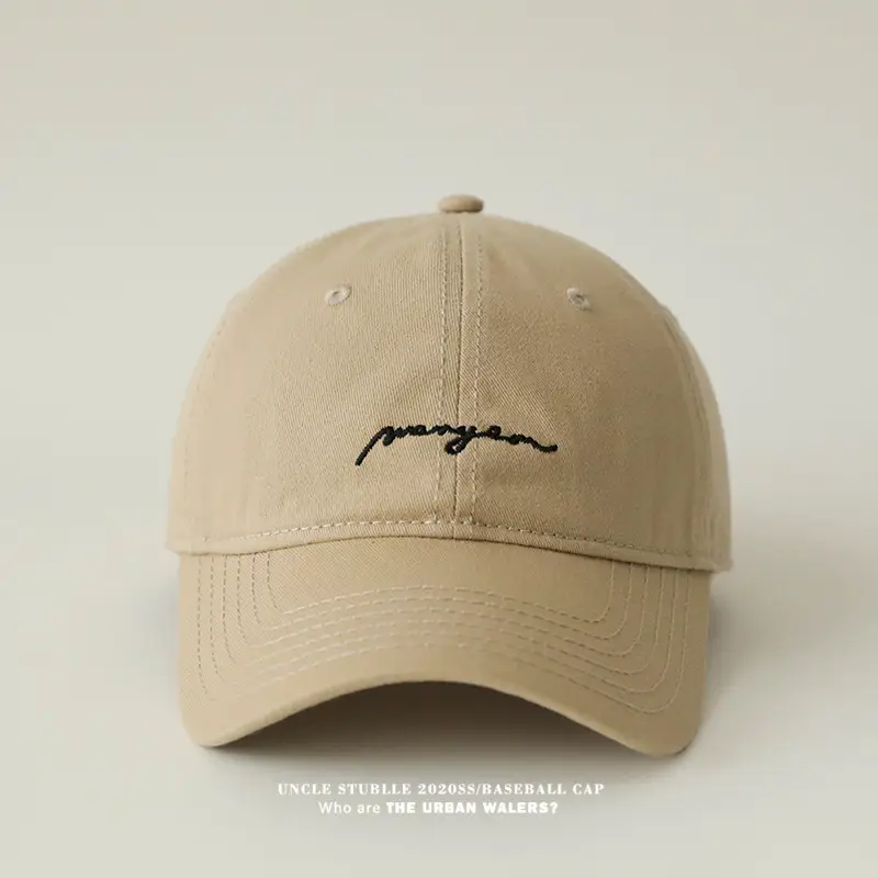 Men's Black Embroidered Baseball Cap with Big Head — feature 8