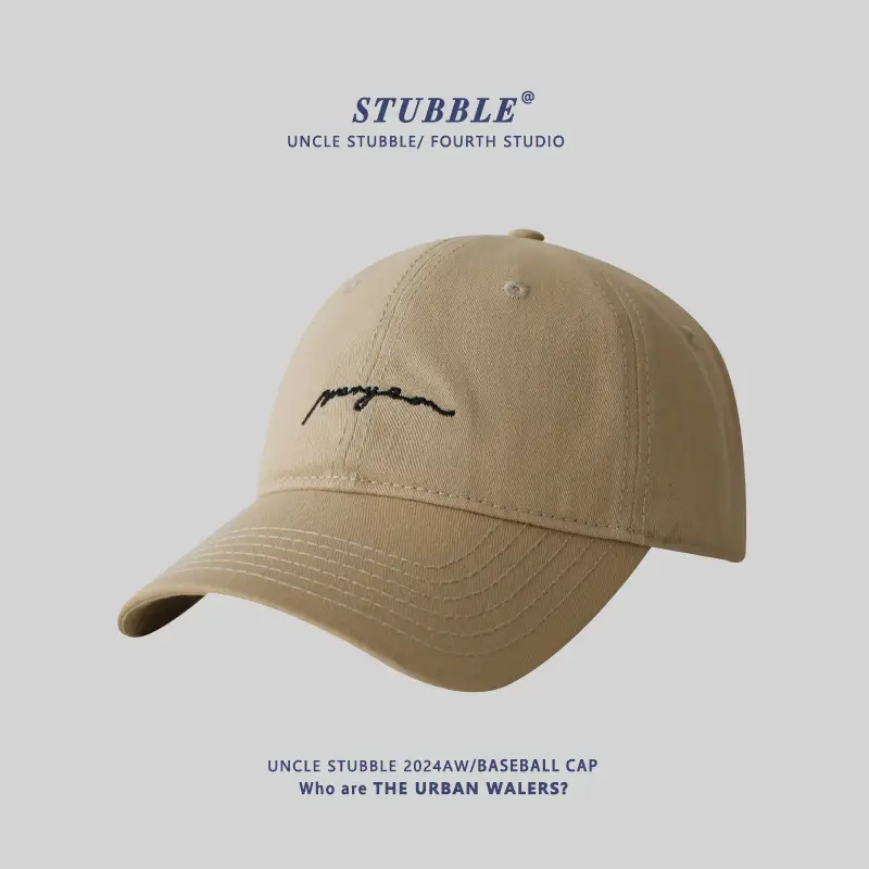 Men's Black Embroidered Baseball Cap with Big Head - Image 3