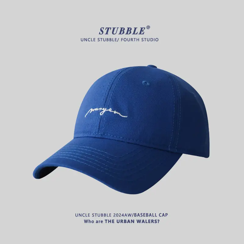 Men's Black Embroidered Baseball Cap with Big Head - Image 4