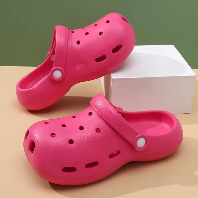 Baotou Heightening Women's Summer Beach Non-Slip Slippers for Outer Wear Breathable Non-Stinky Feet EVA Wear-Resistant Hole Shoes