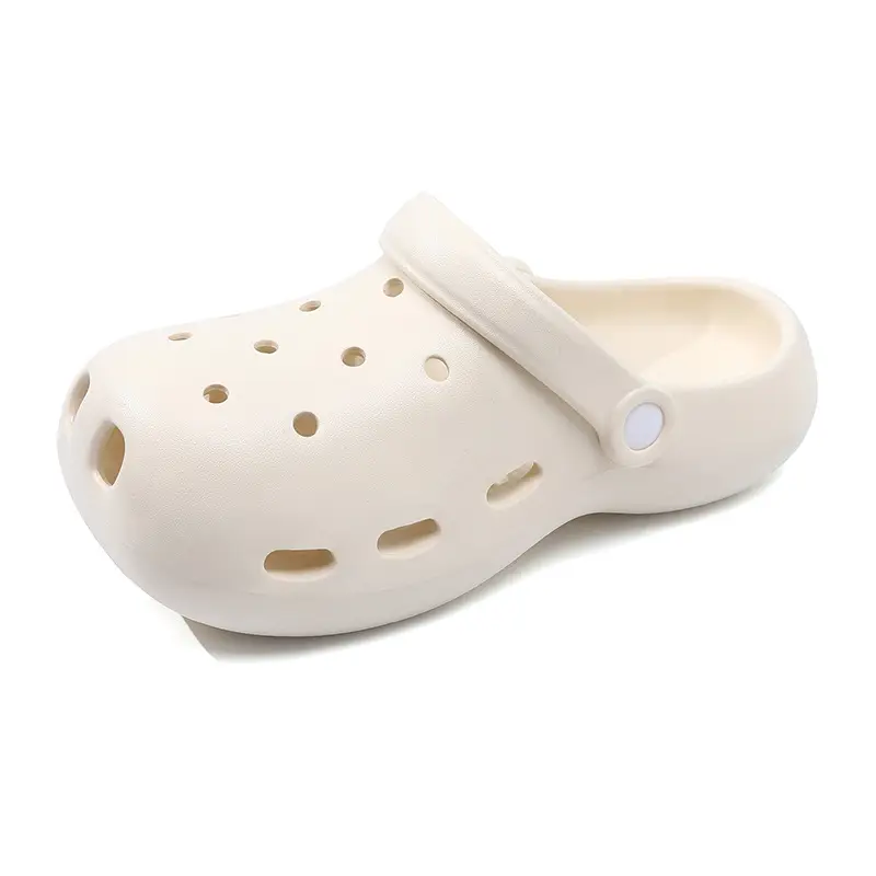 Baotou Heightening Women's Summer Beach Non-Slip Slippers for Outer Wear Breathable Non-Stinky Feet EVA Wear-Resistant Hole Shoes