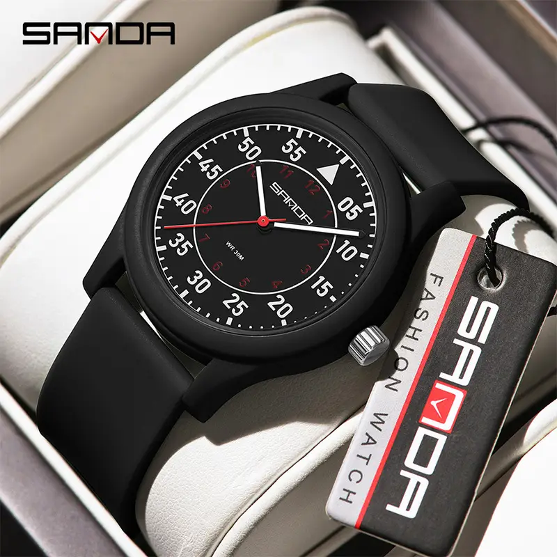 Sanda Quartz Watch for Girls Blue Silicone Band 31g