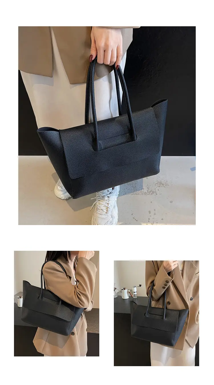 Women's Brown Leather Tote Bag Large Capacity — feature 10