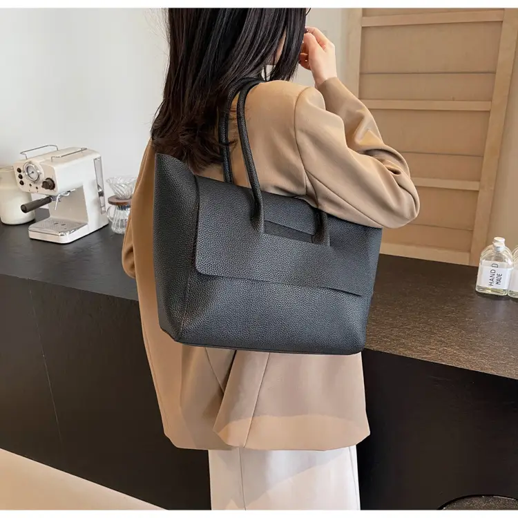 Women's Brown Leather Tote Bag Large Capacity — feature 24