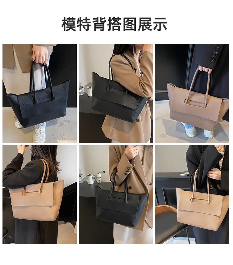 Women's Brown Leather Tote Bag Large Capacity — feature 9