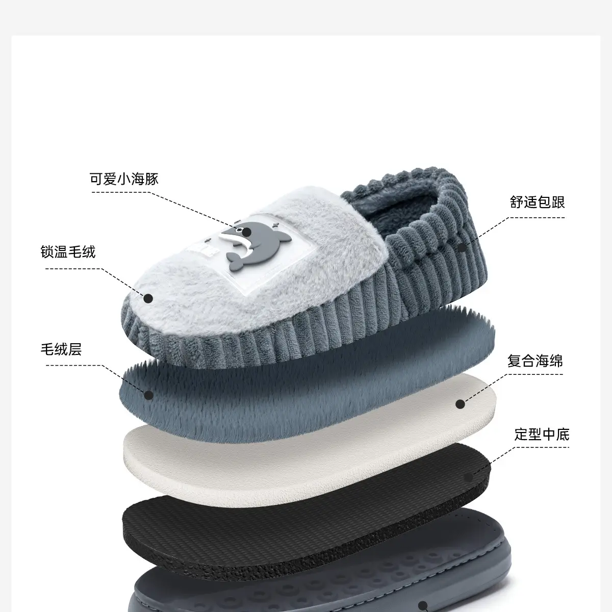 Winter Cotton Slippers for Men Warm Indoor Wear — feature 14