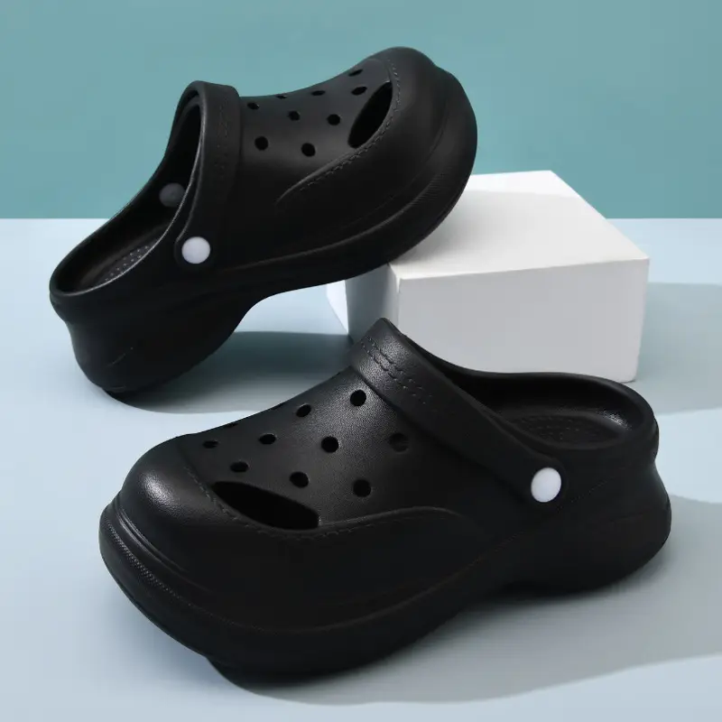 EVA Heightened Cave Shoes Women's Summer Breathable Thick Bottom Wear-resistant Slippers Non-slip Non-smelly Feet Outer Wear Advanced Feeling Baotou Drag - Image 4