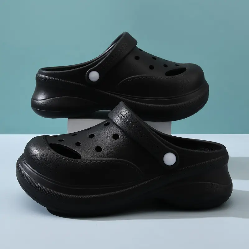 EVA Heightened Cave Shoes Women's Summer Breathable Thick Bottom Wear-resistant Slippers Non-slip Non-smelly Feet Outer Wear Advanced Feeling Baotou Drag - Image 6