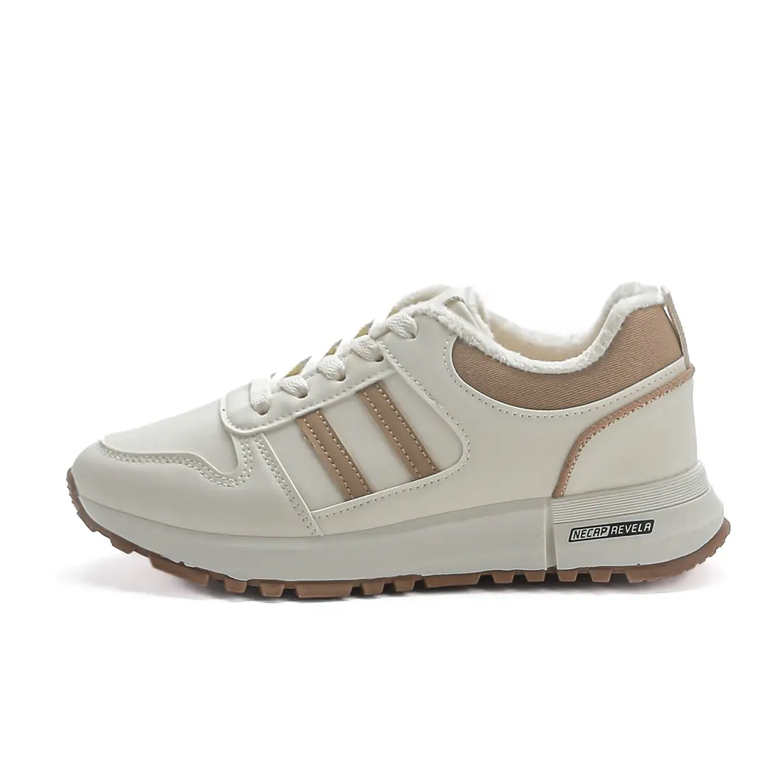 sneaker women's cotton shoes leather fleece-lined warm 2024 autumn new thick-soled non-slip light casual shoes 5115 cotton - Image 5