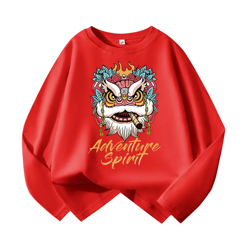 Boys Red Long Sleeve T-Shirt Adventure Spirit Print