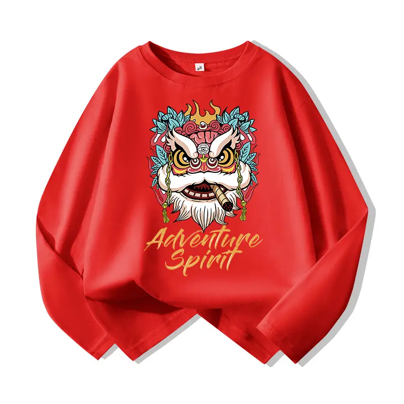 Boys Red Long Sleeve T-Shirt Adventure Spirit Print