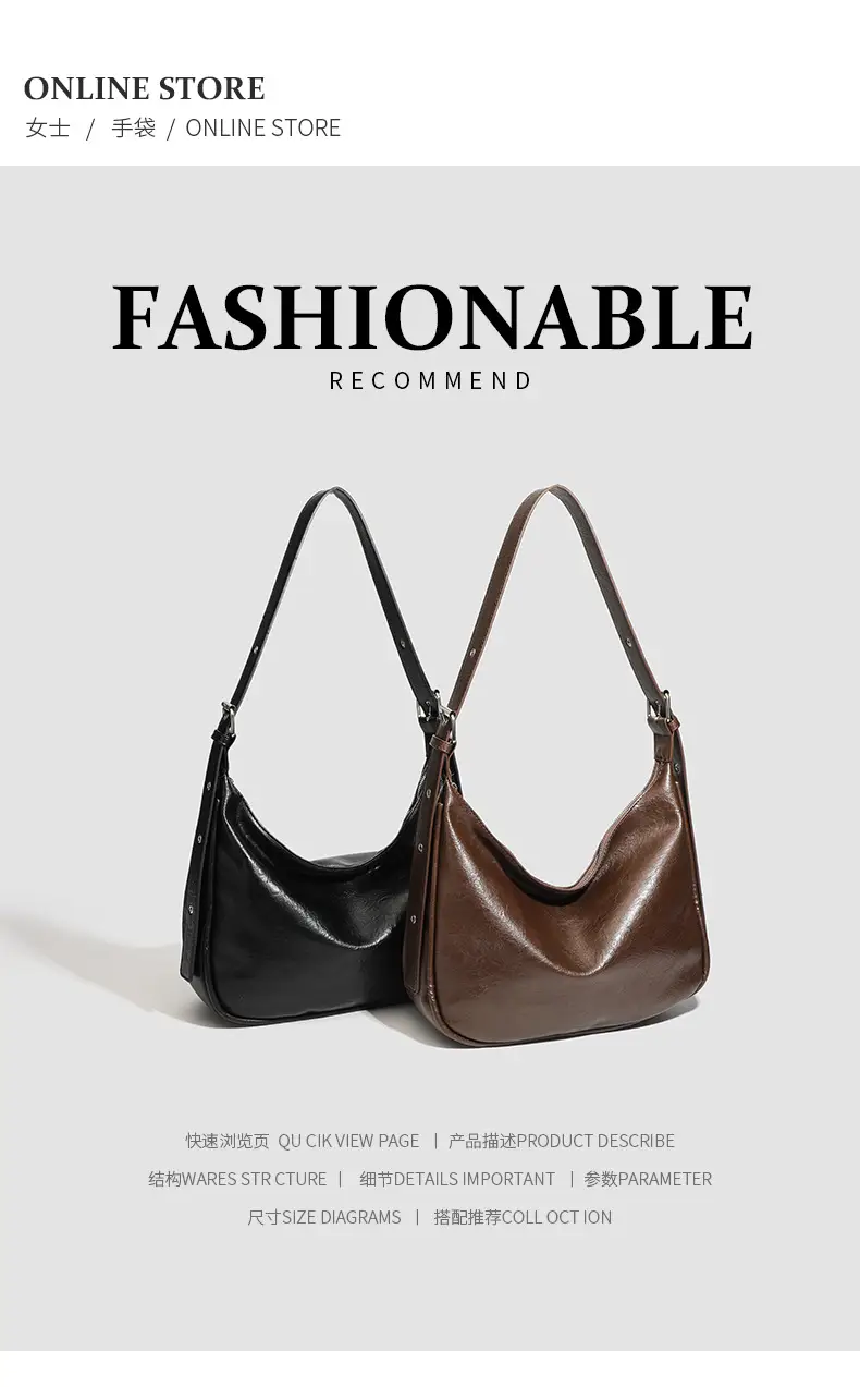 Retro Armpit Bag 2026 Women Black Brown Shoulder Crossbody — feature 9