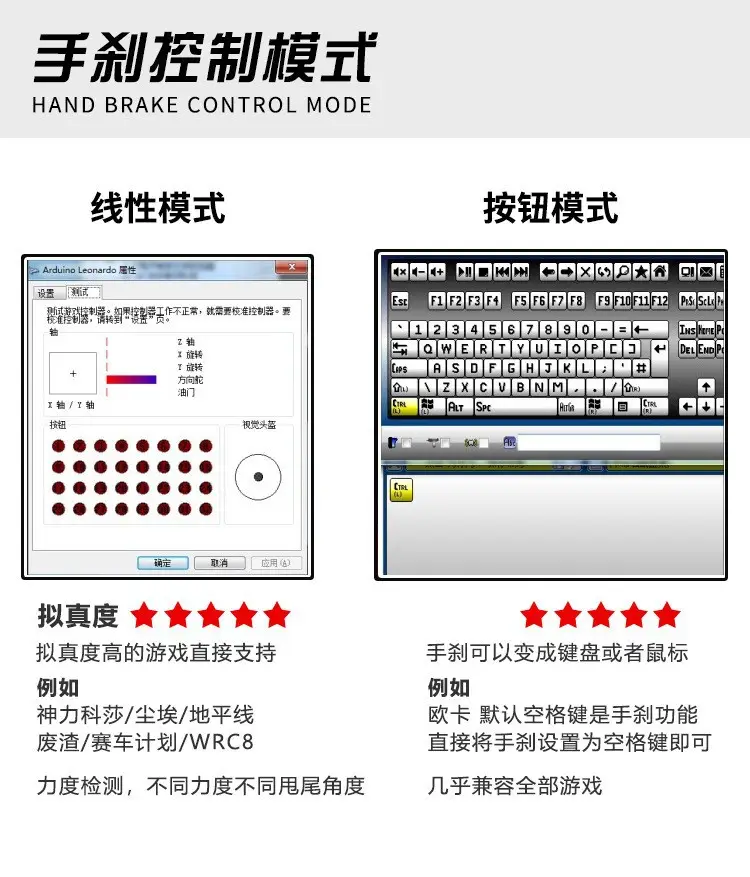 USB Drive-Free Racing Simulator Handbrake — feature 1