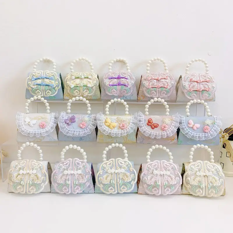 Cute Guofeng Pearl Chain Crossbody Bags for Girls - Image 17