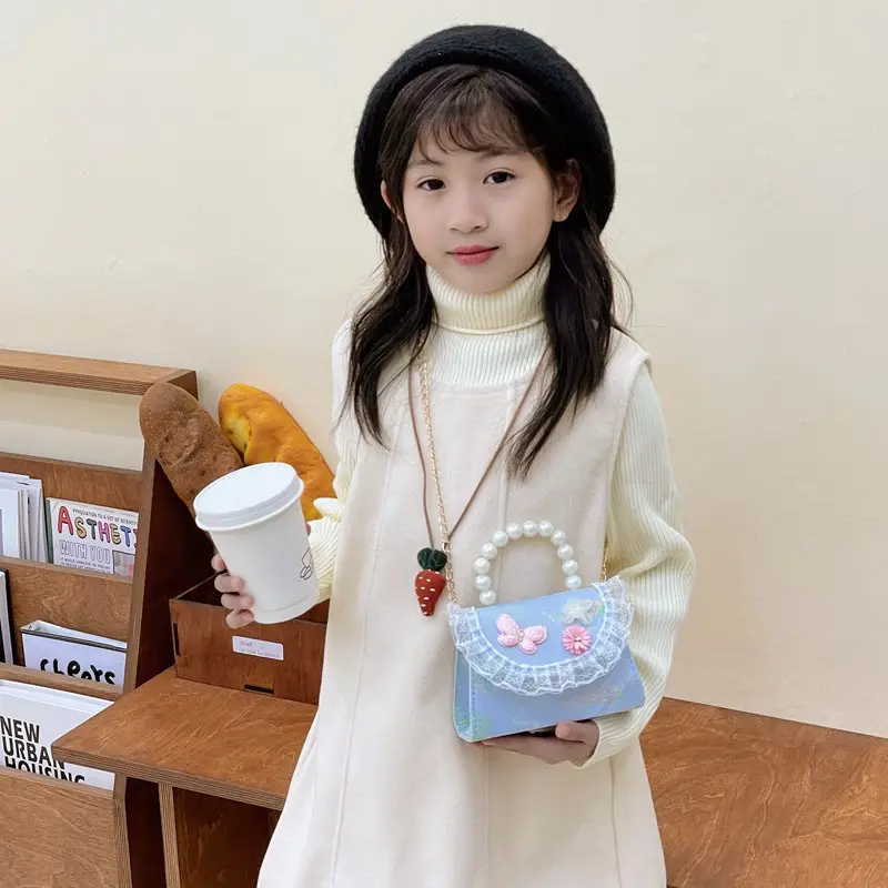 Cute Guofeng Pearl Chain Crossbody Bags for Girls - Image 18
