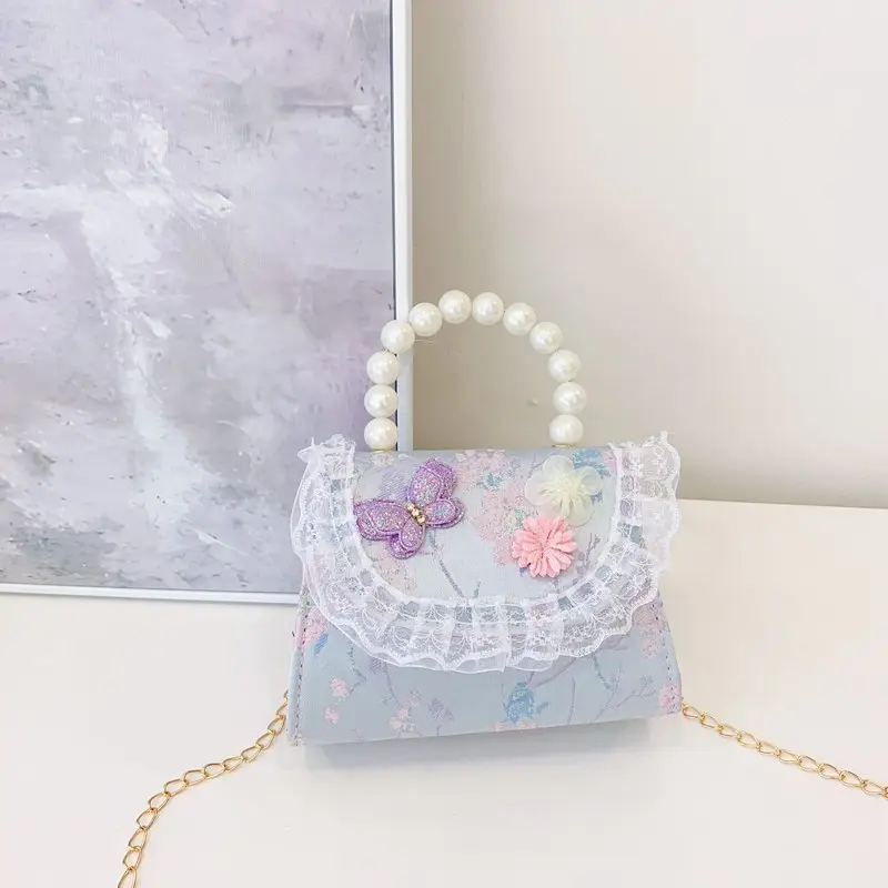 Cute Guofeng Pearl Chain Crossbody Bags for Girls - Image 5