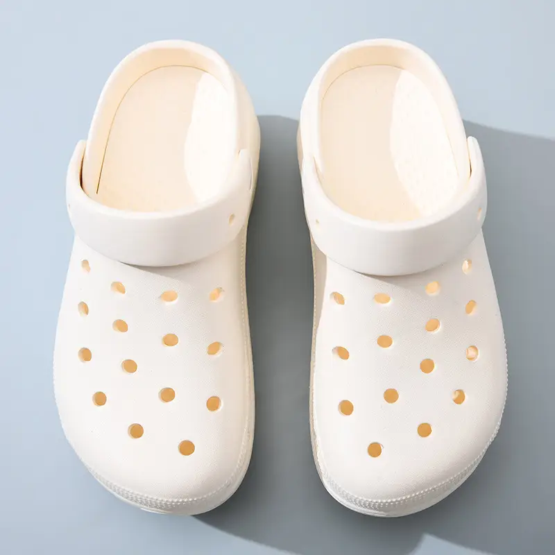 Croc Shoes Women's Summer Outer Wear Breathable Thick-Soled Slippers Beach Slippers Eva Non-Stinky Feet Wear-Resistant Toe-Toe Slippers - Image 6