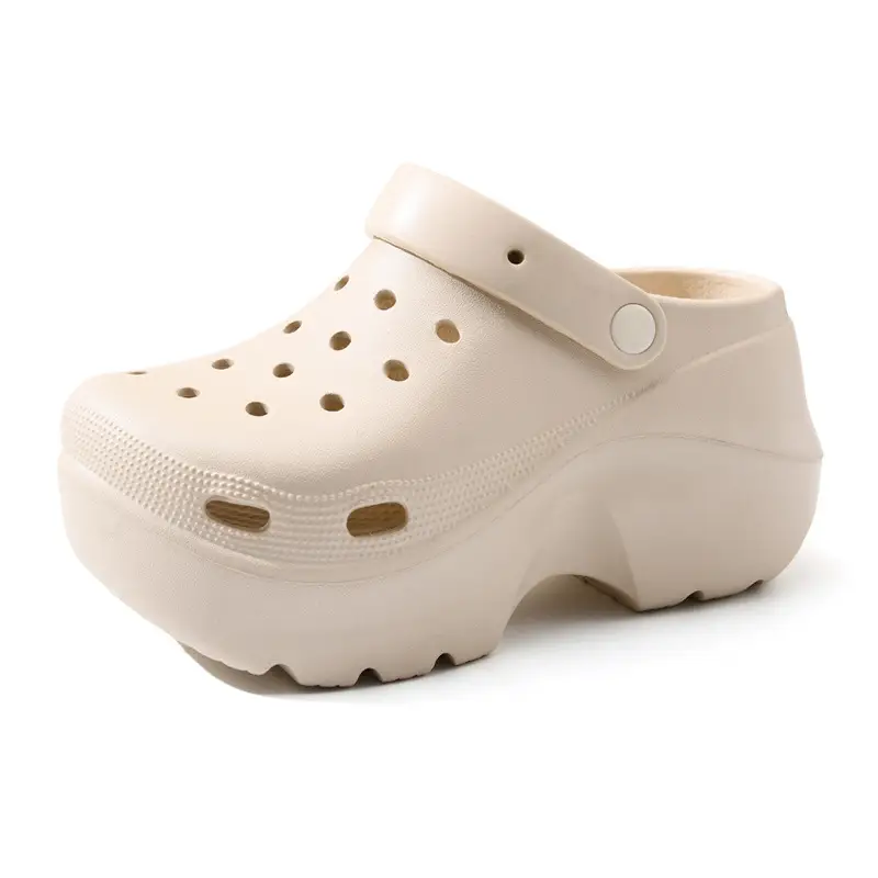 Croc Shoes Women's Summer Outer Wear Breathable Thick-Soled Slippers Beach Slippers Eva Non-Stinky Feet Wear-Resistant Toe-Toe Slippers - Image 8