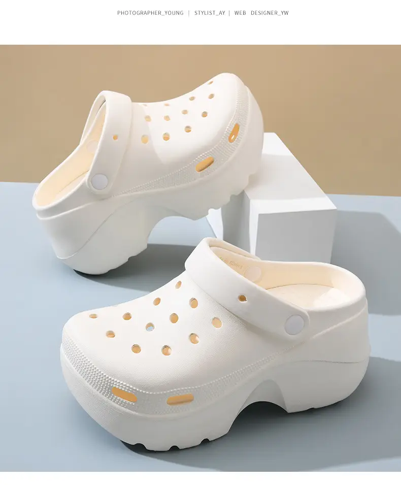 Croc Shoes Women's Summer Outer Wear Breathable Thick-Soled Slippers Beach Slippers Eva Non-Stinky Feet Wear-Resistant Toe-Toe Slippers — feature 16