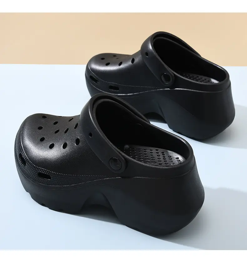 Croc Shoes Women's Summer Outer Wear Breathable Thick-Soled Slippers Beach Slippers Eva Non-Stinky Feet Wear-Resistant Toe-Toe Slippers — feature 19