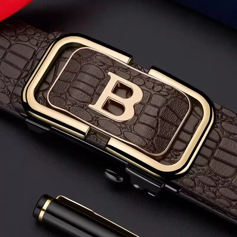 Business Men's Crocodile Belt with Toothless Buckle 2024 - Image 4