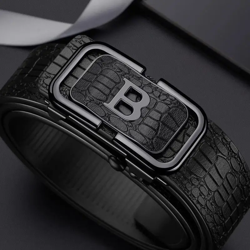 Business Men's Crocodile Belt with Toothless Buckle 2024 - Image 5