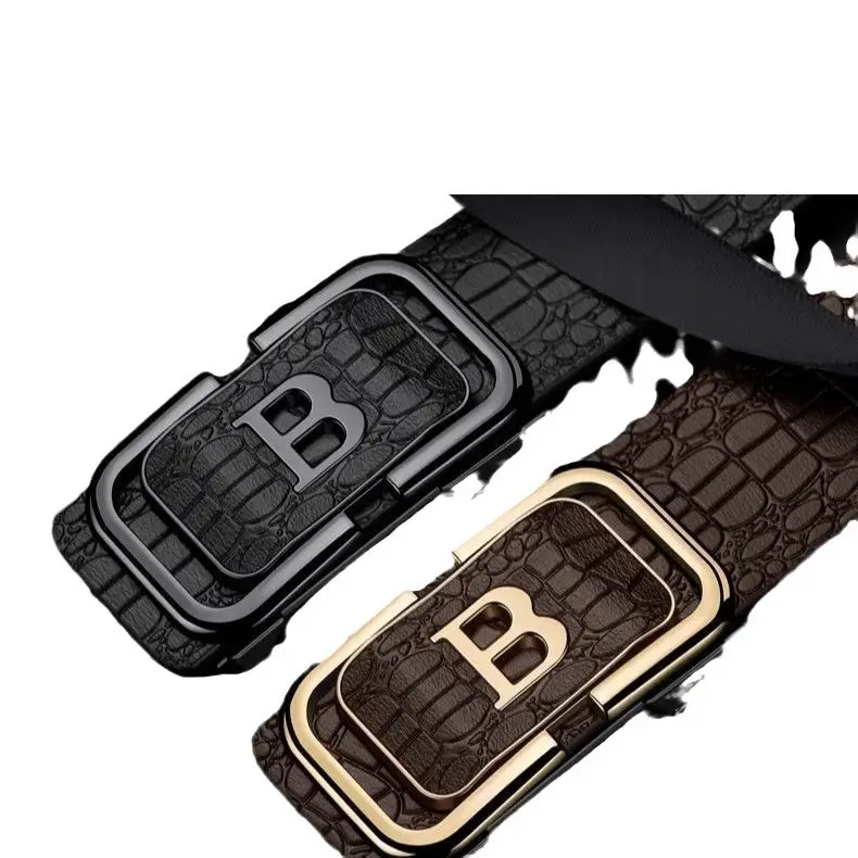 Business Men's Crocodile Belt with Toothless Buckle 2024 - Image 7