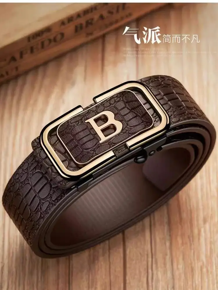 Business Men's Crocodile Belt with Toothless Buckle 2024 — feature 10