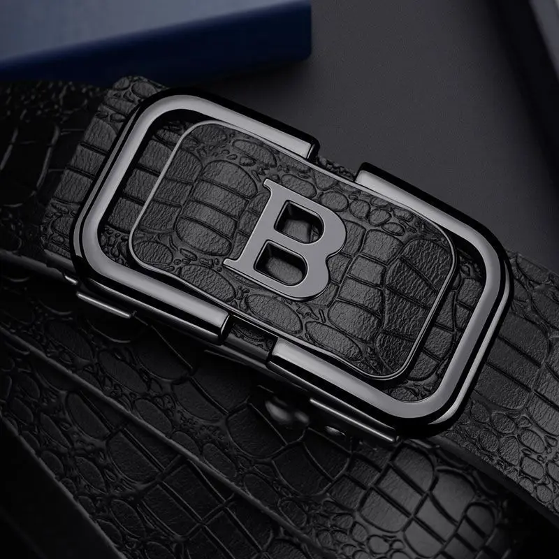 Business Men's Crocodile Belt with Toothless Buckle 2024 - Image 2