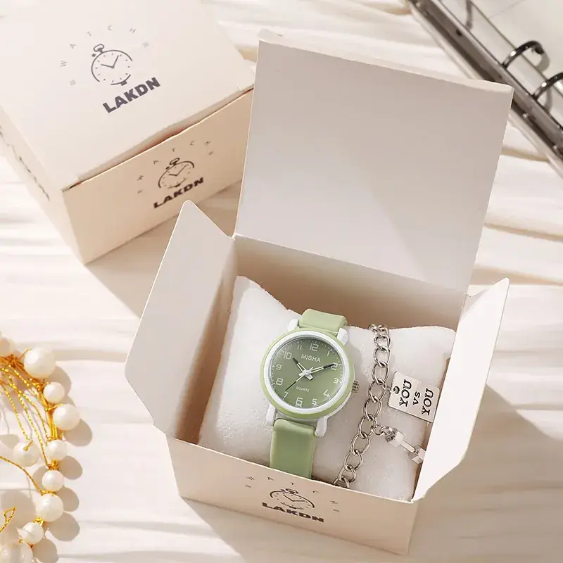 Camellia Women's Green Watch Light Luxury Mori - Image 4