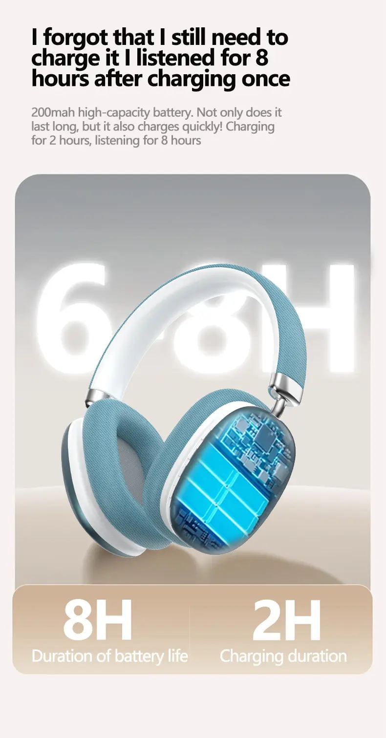 Launder Purple True Wireless Headphones Bluetooth Type-C — feature 14
