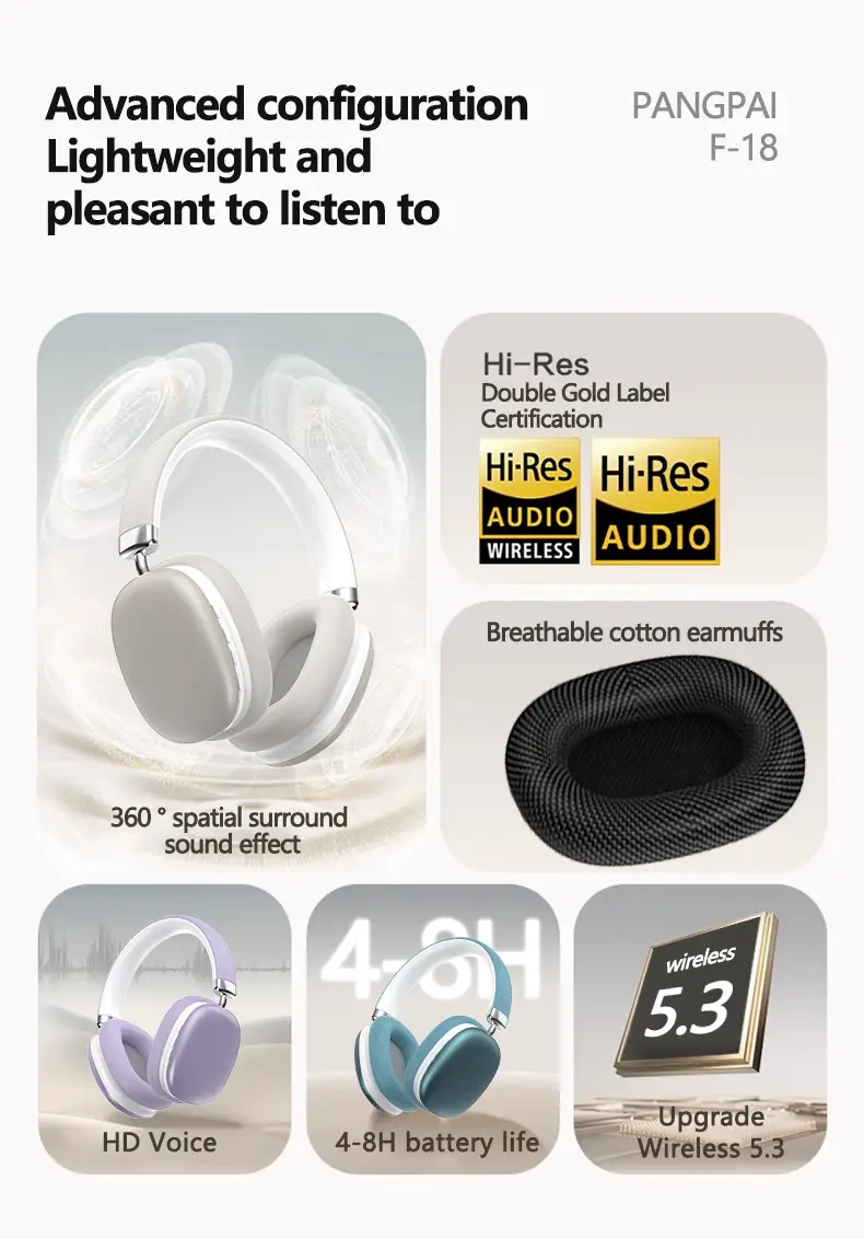 Launder Purple True Wireless Headphones Bluetooth Type-C — feature 4