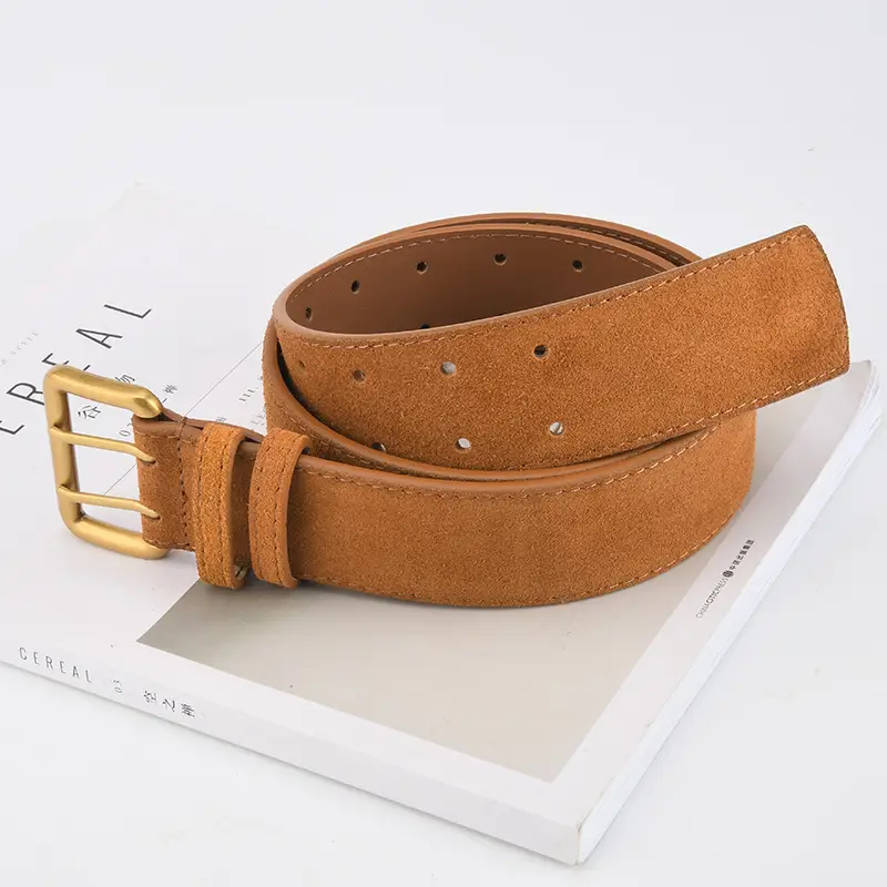 Double Breasted Frosted Belt for Ladies All Match Coat Suit