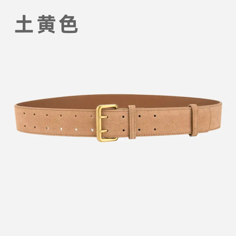 Double Breasted Frosted Belt for Ladies All Match Coat Suit