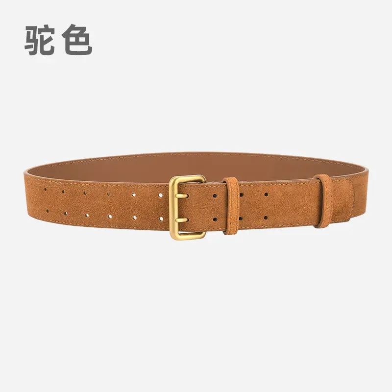 Double Breasted Frosted Belt for Ladies All Match Coat Suit