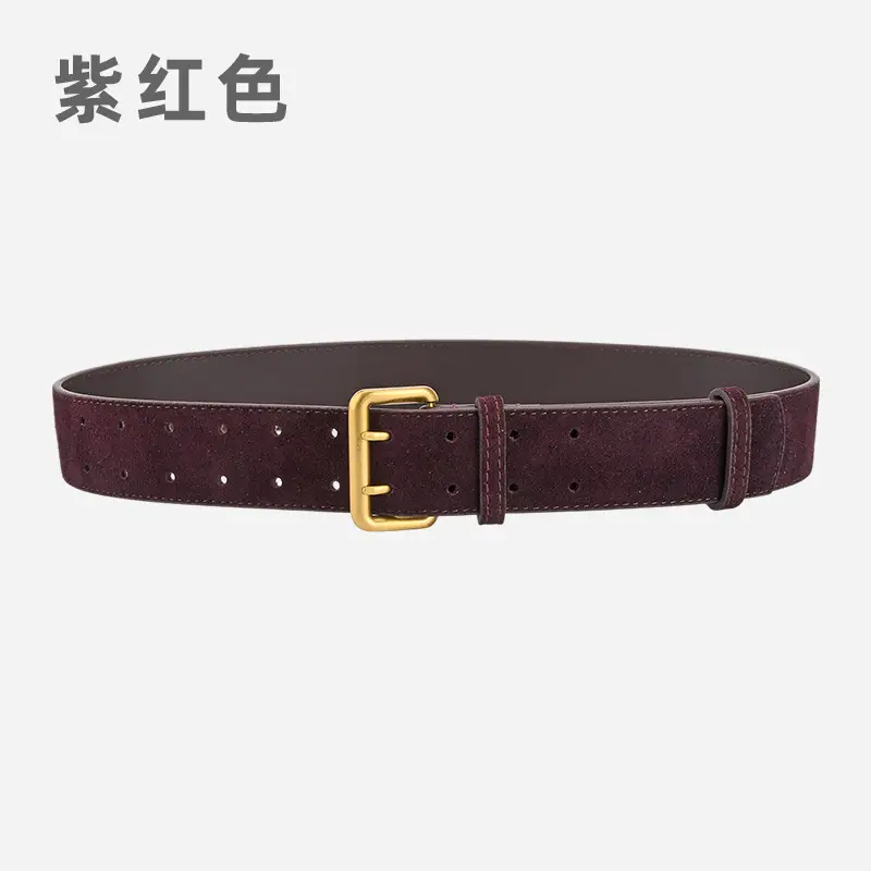 Double Breasted Frosted Belt for Ladies All Match Coat Suit