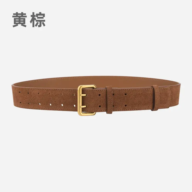 Double Breasted Frosted Belt for Ladies All Match Coat Suit