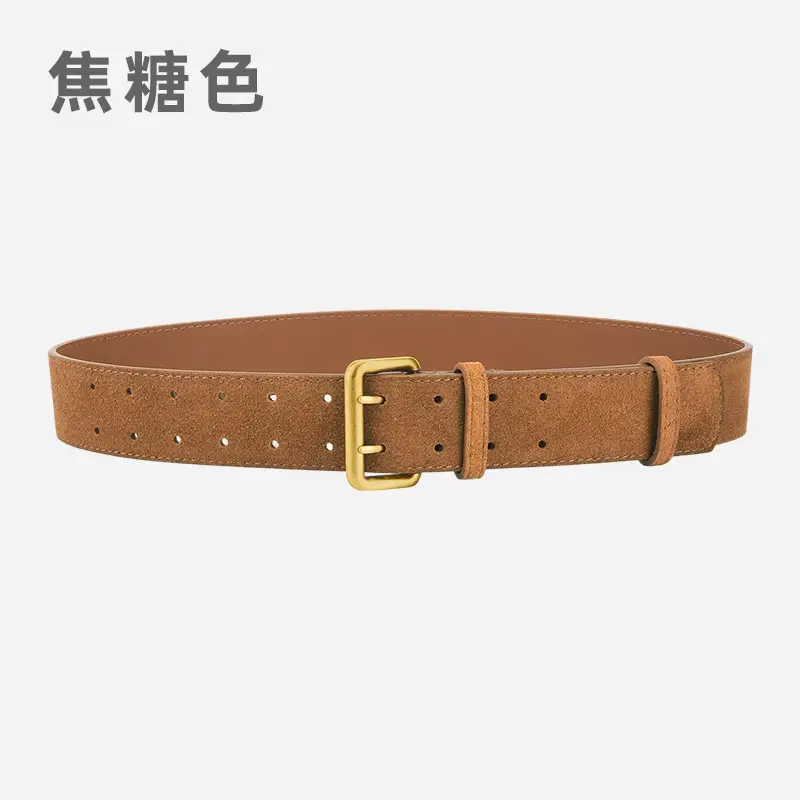 Double Breasted Frosted Belt for Ladies All Match Coat Suit