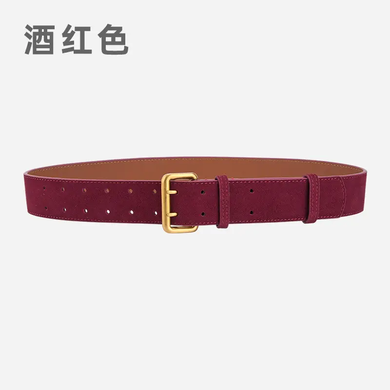 Double Breasted Frosted Belt for Ladies All Match Coat Suit