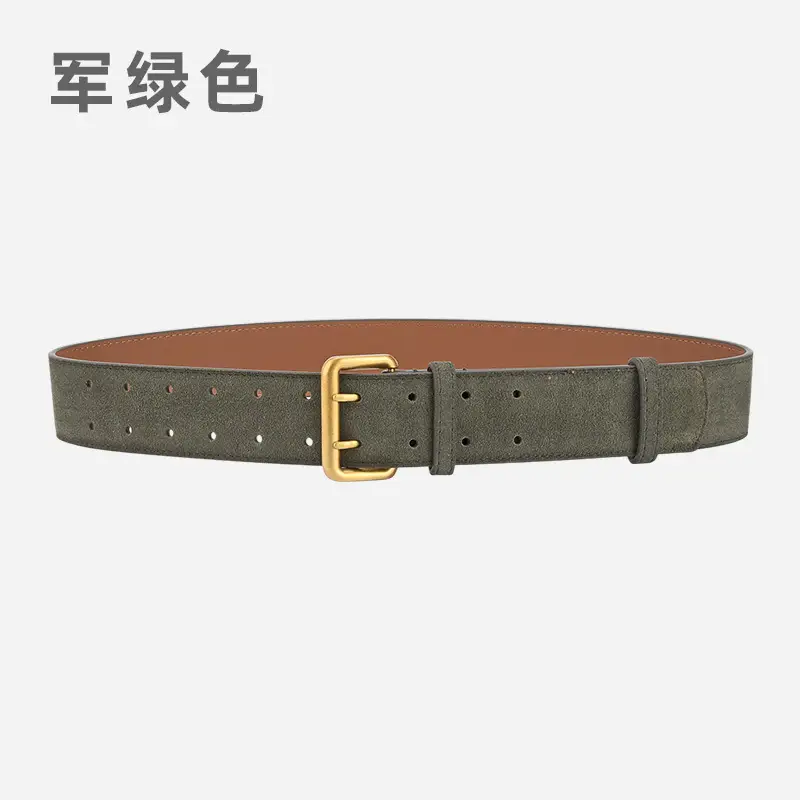 Double Breasted Frosted Belt for Ladies All Match Coat Suit