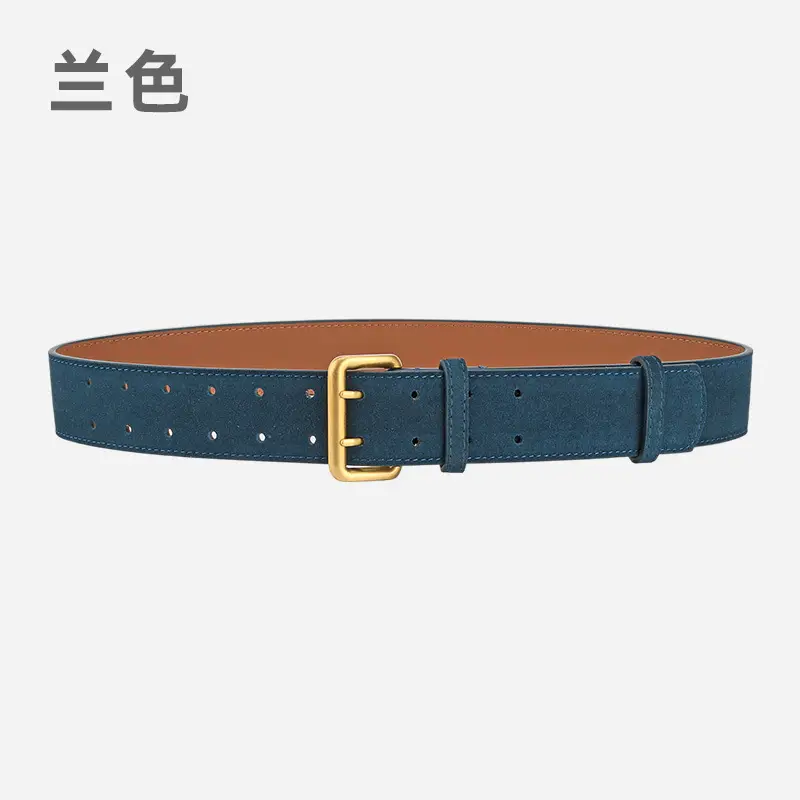 Double Breasted Frosted Belt for Ladies All Match Coat Suit