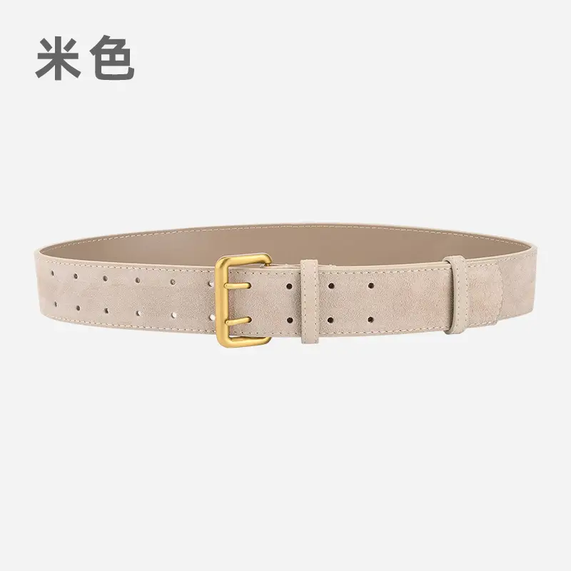 Double Breasted Frosted Belt for Ladies All Match Coat Suit